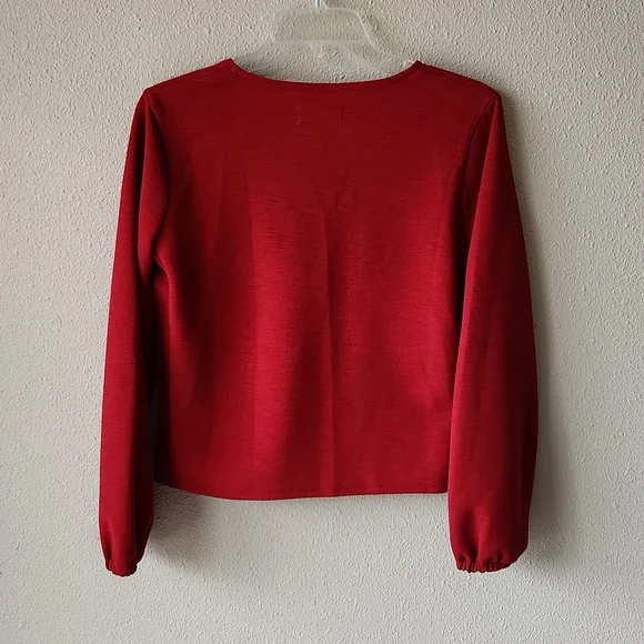 Madewell Texture & Thread Crepe Wrap Top Size S - Picture 4 of 12